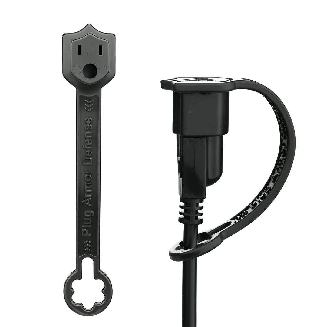 2 x Mellbree Outdoor Plug Cover, Waterproof Extension Cord Plug Protector for 2 & 3 Prong 120V Outlets - Weather Proof Exterior End Cap for Outside Electrical Plugs, Black