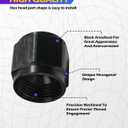 2PCS Car Horn Cover Plugs,Flare Plug,Car Accessories,Automotive Cap Plugs,Bell Mouth Cover Plug,Aluminum Swivel Hex Head Nut Port Adapter,Used in Oil,Fuel,Water,Fluid and Air Pipelines (10AN)