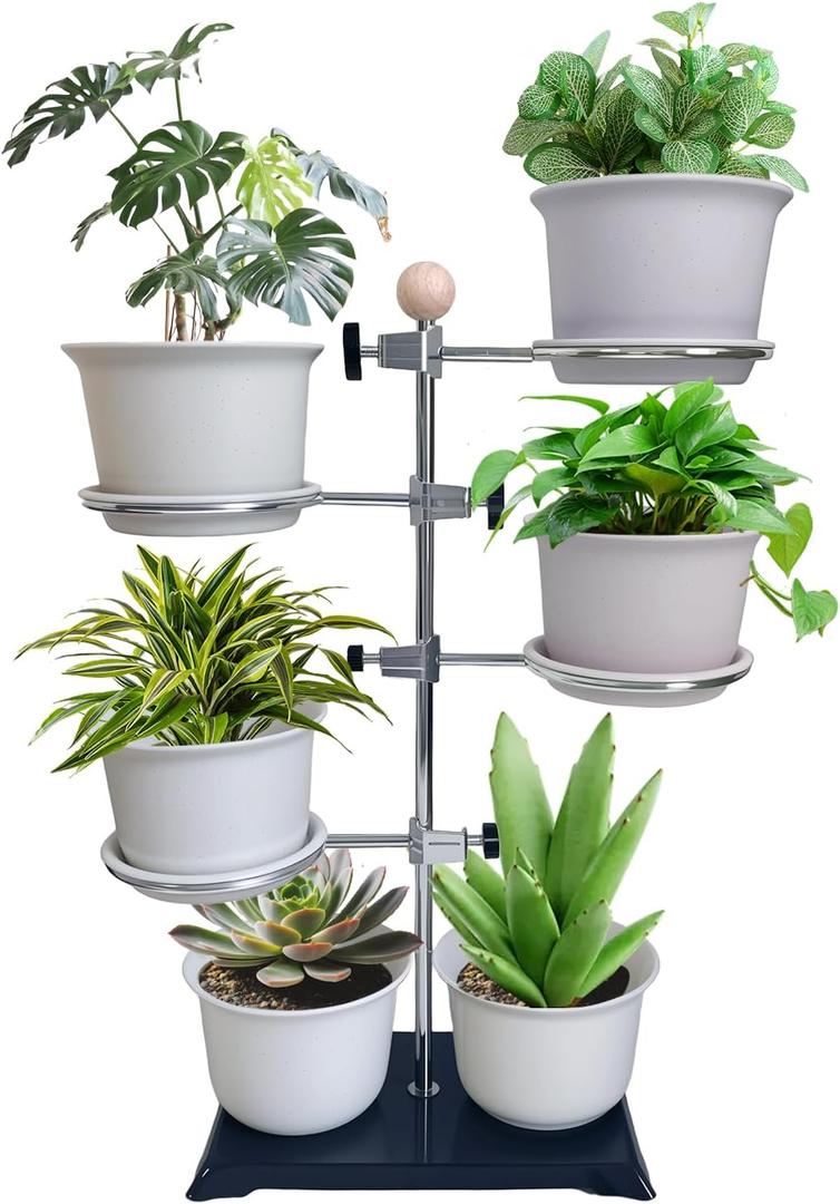 5 Tier Table Top Plant Stand Small(Adjustable),Window Sill Plant Shelf,Tabletop Succulent Stand for Windowsill Desktop Window Ledge Countertop Narrow SpaceNo Flowerpot