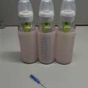 Dr. Brown's Anti-Colic Options+ Narrow Glass Baby Bottles 8 oz/250 mL, with Level 1 Slow Flow Nipple, 3 Pack 0m+ with Pink 100% Silicone Sleeves, BPA-Free