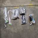 Full Set Halloween Costume For Men Agatsuma Zenitu Party Role Cosplay Costume Kimono Outfit W/Sword Shoes Wig, M