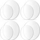 Relaxweex 8 Pcs Circular Cutting Pads for Die Cutting Machine Clear Polycarbonate Plastic Cut Plates Transparent Cut Pads for Embossing Accessory DIY Scrapbooking Paper Crafting, 3.5 Inch 5 Inch