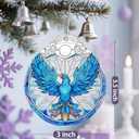 2 x Phoenix Ornament, Stained Glass Christmas Decorations, Christmas Ornaments for Tree, Holiday Ornament, Holiday Party Gifts, Gift Ideas & Xmas Gifts