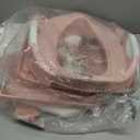 Meulife Potty Training Seat, Upgrade 2 in 1 Potty Training Toilet for Toddler, Toddler Toilet Seat for Boys Girls with Support Bar, AntiSlip Pad and Step Stool (Pink)