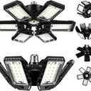 LED Garage Lights Bulb 2 Pack 180W 18000LM 6500K Led Shop Light with 6 Plus 1 Deformable Panels Basement Barn Ceiling Lights for E26/E27, 6+1 Panels, 2 Pack