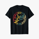 Best Dad in the World Father's Day Vintage Dad T-Shirt Size 2XL