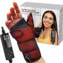 Electric Thumb & Wrist Heating Pad for Hand Arthritis with 3 Heat & 5 Timer Settings, Heated Wrist Wrap for Carpal Tunnel Syndromes, Tendonitis Left/Right Hand Pain Relief(S) (Black)