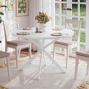 ChooChoo 47.2 Inch Round Dining Table for 4, 47.2 Inch Diameter