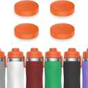 BOSORIO 4 Pack Spill Stoppers Compatible with Gatorade Stainless Steel Sport Bottle 26oz, Replacement Lid Parts Rubber Seal Mouth Plug for Drink-Thru Cap