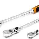 GEARWRENCH 3 Pc. 1/4", 3/8" & 1/2" Drive 90 Tooth Dual Material Locking Flex Head Ratchet Set - 81298T, Multi, One Size
