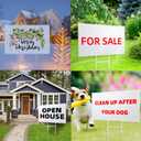 11 Pcs 18 x 12 Inches Corrugated Plastic Sign Waterproof Blank Board Sheets White Double Sided Poster Board for Yard, Garage Sale, Rent, Birthday Party, Guidepost Decorations