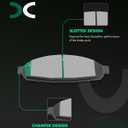 SCITOO Brake Pads Kits Front Semi-Metal Rear Ceramic 8pcs Fit for 2003-2011 for Ford Crown Victoria,2003-2011 for Lincoln Town Car,2003-2011 for Mercury Grand Marquis,2003-2004 for Mercury Marauder
