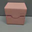 Card Deck Box for MTG with Display Window, Commander Deck Box Fits 100+ Double-Sleeved Cards, Magnetic Closure Card Storage Box with Divider, Dice Tray and 35PT Card Holder, Pink