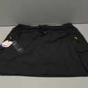 Women's Hiking Cargo Skort Skirt High Waisted Golf Dressy Casual with Zipper Pockets Workout Sport Quick Dry Skirts (X-Large, Black)