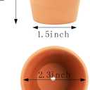 2 x Yishang 2.5 inch Terracotta Pots with Drainage Holes,Small Mini Clay Ceramic Pottery Planter,Cactus Flower Terra Cotta Pots,Succulents Nursery Pots for Indoor/Outdoor Plants,Crafts,Wedding-12 Pack