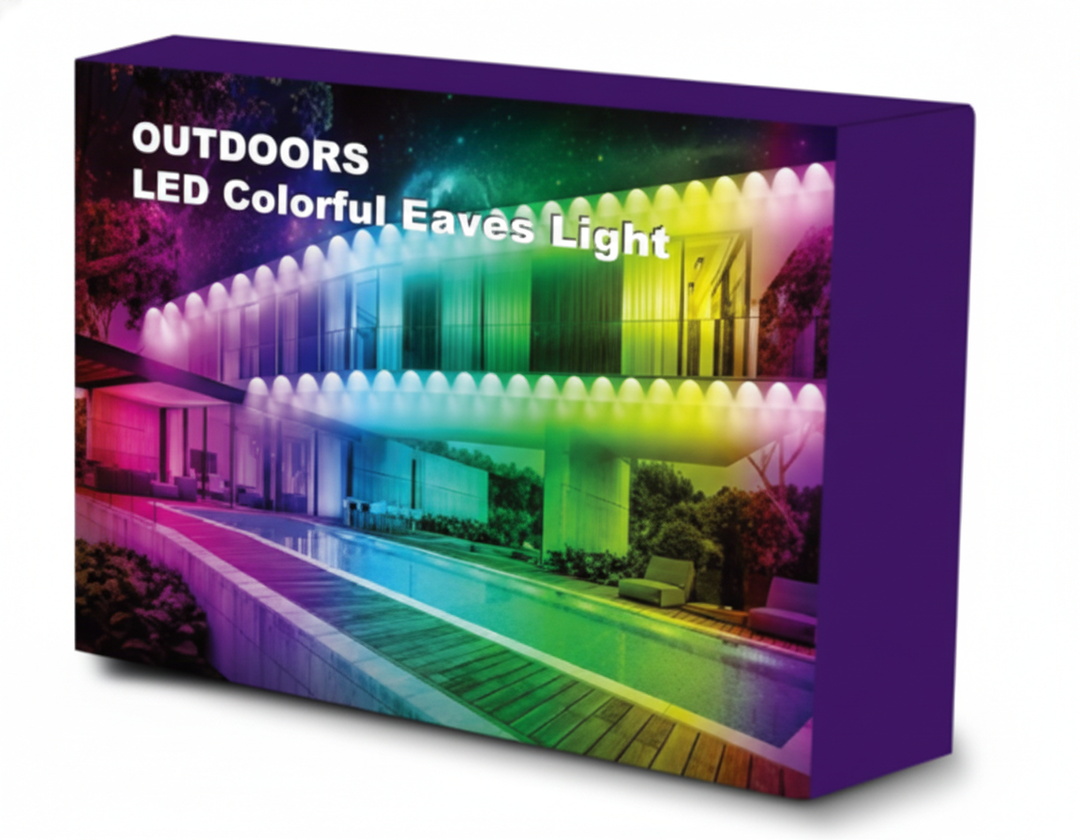 OUTDOODS LED COLORFUL EAVES LIGHTXINKAITE 150ft Permanent Outdoor Lights for House, 2025 Eave Lighting with App/Remote Control, IP67 Waterproof smartlight for Christmas, Halloween, Holiday, Party, Daily