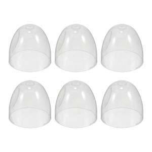 Toyvian Milk Bottle Caps Replacement, 6 Pcs Clear Plastic Feeding Bottles Lids Replacement, The Bottom Diameter is Approximately 6.2cm