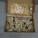 Buryeah 24 Set Wedding Heart Shaped Wine Stopper Party Favors Bulk Beverage Bottle Stopper Wine Cork Love Design Souvenirs for Guest with Sheer Bag Labels Rope Gift for Engagement Bridal Shower, Gold