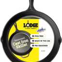 Lodge Seasoned Cast Iron Skillet 12 Inches - PFAS-Free, Non-Toxic Cookware - Use with an Oven, Stove, Grill, or Campfire - Naturally Non-Stick & Oven Safe