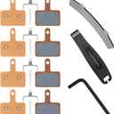 4 Pairs Sintered Metal MTB Bike Brake Pads, Ebike Scooter Brake Pads Electric Scooter Brake Pads Electric Bike Brake Pads, Compatible for Trp Tektro Shimano Brake Pads MT200 M355 M446 M315 M365