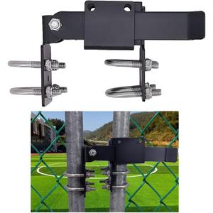 Chain Link Fence Double Gate Latch for 1-3/8" Gate Frame Chain Link Fence Gate Latch Residential Strong Arm Double Gate Latch for Metal Gate,The Minimum Distance Between Two Doors is 2 "