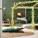 FERIAL 4Pcs Artificial Flowers Vine Spring Yellow Silk Flowers Garland Artificial Jasmine Vines for Decoration Fake Flower Vine Hanging Ivy for Home Indoor Outdoor Wall Party Wedding Arch