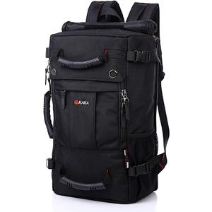 KAKA Travel Backpack,Carry-On Bag Water Resistant Flight Approved Weekender duffle backpack Rucksack Daypack for Men Women (Black)