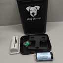 Dog Poop Trash Can Outside, 3.1 Gallon Dog Waste Trash Can with Trash Bag Dispenser, Outdoor Dog Poop Trash Can with Lid, Black Hanging Trash Can for Fence, Garbage, Outdoors, Counter Top