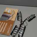 Volnamal Legging Organizer for Closet, 2 Pack Metal Yoga Pants Hangers w/10 Clips Holds 20 Leggings, Space Saving Hanging Closet Organizer w/Rubber Coated Closet Organizers and Storage, Black