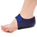 Welnove 2PCS Heel Protectors, Heel Sleeves Pads, Heel Pads Cushion, Heel Support for Relieving Heel Pain from Plantar Fasciitis - Heel Spur -Tendinitis- Cracked Heels (1 Count (Pack of 1), Blue - Primary)