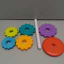 LiKee Portable Fidget Rotating Stacking Toys for Baby 18+ Months, Toddlers 1-3, Kids, Adult, Rainbow Tower Montessori Toys for Travel, Autism Sensory Learning Toy and Stress Relief