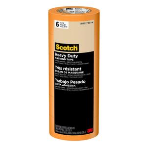 Scotch Heavy Duty Painter's Tape, 6 Rolls, 1.88 in x 60.1 yd, for Use On Vinyl, Carpet, Metal, & Plastic, Indoor & Outdoor Masking Tape, Bonds Aggressively, 3-Day Clean Removal (2020+-48EP6)
