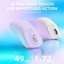 ATTACK SHARK X3 Lightweight Wireless Gaming Mouse with Tri-Mode 2.4G/USB-C Wired/Bluetooth,Up to 26K DPI, PAW3395 Optical Sensor,Kailh GM8.0 Switch,5 programmable Buttons for PC/Win/Mac(Purple)