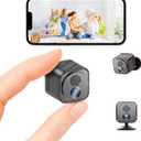 Mini Camera Wireless 4K WiFi Security Camera, Battery Powered PIR Alerts | 150° wide view for home, pet and office monitoring, 1200mAh rechargeable battery with up to 30-day standby and app control
