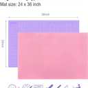 Double Sided Sewing Self Healing Cutting Mat 24 x 36 Inches, A1 Size Craft Sewing Cutting Mat for Crafts and Fabric, Purple & Pink Design