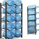 Semoprus 5 Gallon Water Bottle Holder for 10 Bottles, 5 Tiers Double Row Water Jug Holder, Detachable Heavy Duty Water Jug Stand, Water Jug Rack for Office, Kitchen, Garages, Restaurant, and Gym