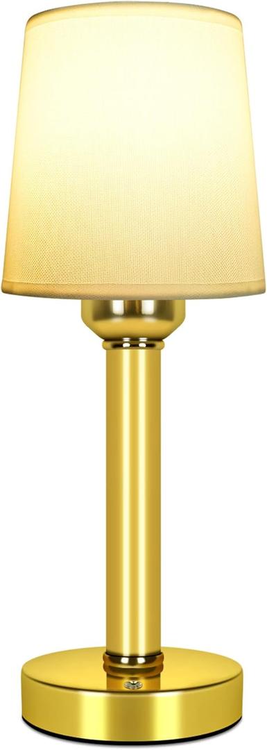 Yurnero Cordless Table Lamps, 6000mAh Rechargeable Battery Operated Lamp for Dining Table, 10%-100% Stepless Brightness Dimming Bedside Lamps, Portables Desk Lamp for Bedroom