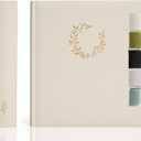 Premium Scrapbook Album  Photo Album with Writing Space  100 Pages for Multiple Sizes 4x6, 5x7, 6x8, 8x10  Holds 500 Photos  Wedding, Baby, Travel & Family Memories (Oat)