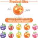 DanLingJewelry 40Pcs Resin Fruit Thme Cabochons UV Plating Iridescent Imitation Food Flatback Charms for DIY Scrapbooking Embellishment Crafts