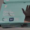 Comfy Package Black Nitrile HEAVY DUTY 6 Mil. Chemical Resistance, Latex & Powder Free, Textured Fingertips Disposable Gloves (Medium)