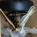 Rolling Stool Heavy Duty 450lbs - Reinforced with Golden Alloy Steel, Super Soft Thick Cushion, 360 Swivel, Smooth Rolling NO Noises, Adjustable Stool with Wheels for Massage Tattoo Spa, (Black)