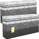 6 Pack Laundry Hamper Freestanding, Large Laundry Basket, 75 L Collapsible Tall Clothes Hamper with Easy Carry Handles for Clothes, Towels in the Family and Dorm, Gradient Grey