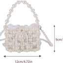 Luxury Pearl Bag Chain Bag Purse, Artificial Pearl Clutch Crossbody Handmade Bags, Evening Bags for Party Wedding Bridal Party Travel Prom 15