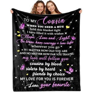 Cousin Gifts for Women, Cousins Blanket, Birthday Gifts for Cousins Female, Cousin Blanket for Women, 60"x50"