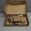 Probrico Brushed Nickel Front Door Handle Set, No Locking, Antique Exterior Door Handle with Interior Door Knob,1Pack