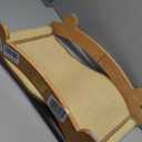 Sisal Cat Scratcher Bed for Indoor Cats Hammock for Scratching Pad Cat Chair Nartural Sisal Scratch Post for Large Cats Scratcher Lounge, Wooden Cat Furniture(Large) (Standard)