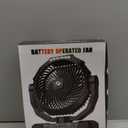 Battery Operated Fan [200H Max], 2 in 1 D-Cell Battery & USB Powered Fans, Portable Camping Fan with 4 Speeds, Light, Timer, Remote for Outdoor Tent, Travel, Picnic, Office, Bedroom - Black