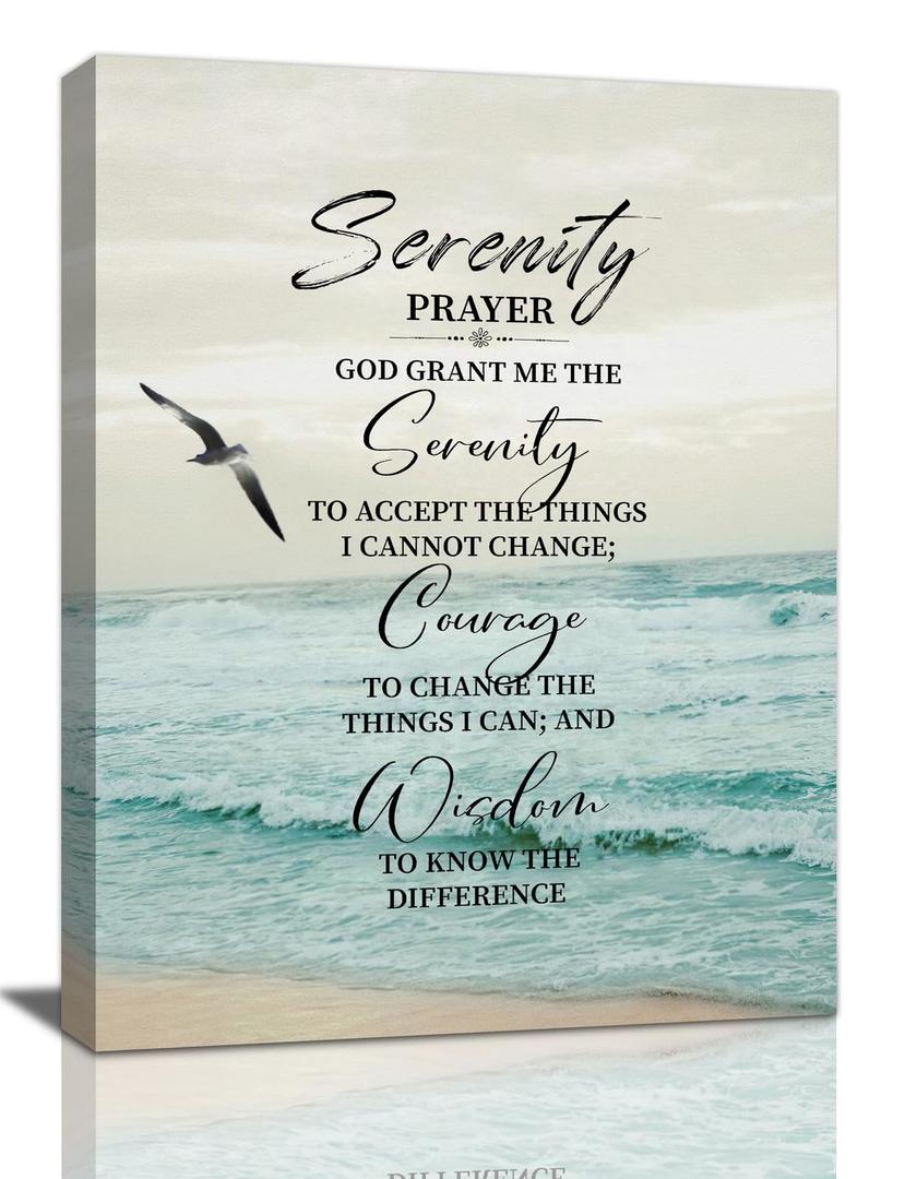Extra Large Wall Art for Living Room Framed, Serenity Prayer Oversized Wall Decor Pictures, Christian Religious Canvas Print Painting, Framed Artwork Bedroom Office Home Decor 30"x60"