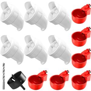 Chicken Feeder No Waste Automatic Poultry Feeder Ports Chicken Feeders and Waterer Set DIY Chicken Feeders Kit