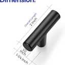 Ravinte 2'' Cabinet Handles Stainless Steel Matte Black Kitchen Cabinet Hardware Handles of Kitchen Cupboard Handles 30 Pack